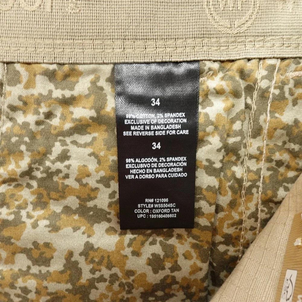 Weatherproof Mens Utility Shorts 34 Oxford Tan Stretch Cargo Ripstop NEW
